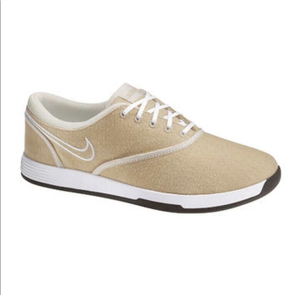 NIKE women’s Lunarlon beige golf shoes 8